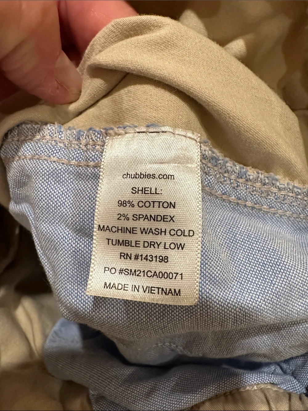Chubbie’s Khakinator Originals Stretch Shorts 5.5” inseam XL